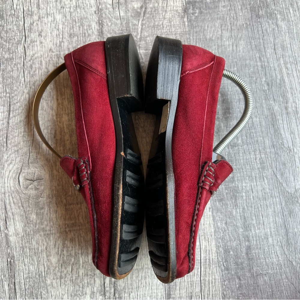 Bally Women’s Shoes Size 5 Burgundy Leather Loafers Slide On - Picture 3 of 8